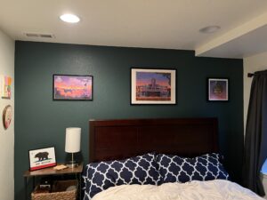 basement painting, bedroom